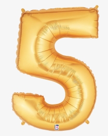 Gold Number 5 Foil Balloon Numbers - 50 Mylar Balloon, HD Png Download, Transparent PNG