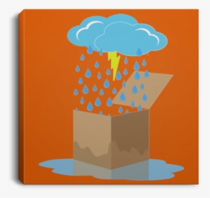 Rain Box Square Canvas - Illustration, HD Png Download, Transparent PNG