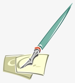 Vector Illustration Of Fountain Pen Writing Instrument - Cold Weapon, HD Png Download, Transparent PNG