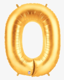 Gold Letter O Foil Balloon Letters - 0 Gold Balloon Png, Transparent Png, Transparent PNG