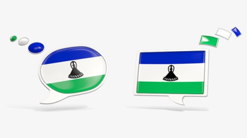Two Speech Bubbles - Lesotho Flag, HD Png Download, Transparent PNG