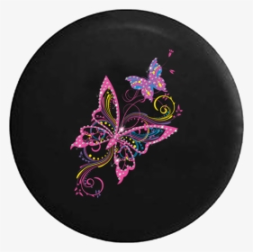 Butterfly Tire Cover For Jeep Wrangler, HD Png Download, Transparent PNG