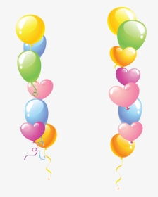 Download Color Heart Balloon - Transparent Balloon Border Png, Png Download, Transparent PNG