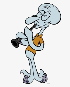 Squidward Playing The Flute, HD Png Download, Transparent PNG