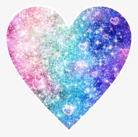 #heart #rainbow #glitter #decorations - Glitter Transparent Rainbow Heart, HD Png Download, Transparent PNG