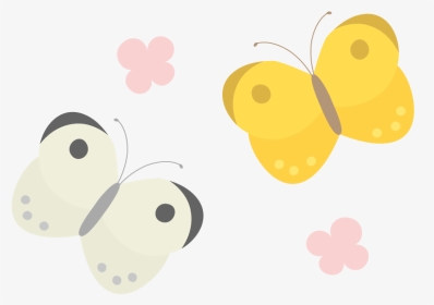 かわいい二匹の蝶々のイラスト - かわいい 蝶々 画像 イラスト, HD Png Download, Transparent PNG