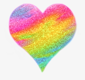 #heart #rainbow #glitter #glow - Heart, HD Png Download, Transparent PNG