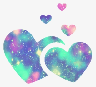 #heart #galaxy #universe #cosmo #space #nebula #blue - Heart, HD Png Download, Transparent PNG
