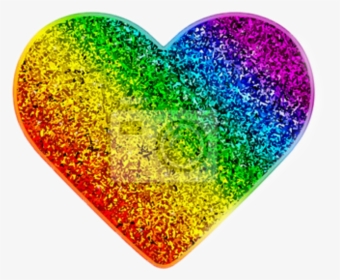 Rainbow Glitter Heart Clipart, HD Png Download, Transparent PNG