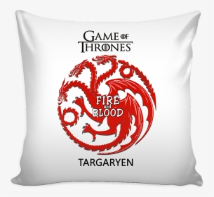 Game Of Thrones Pillow Cover Targaryen Fire And Blood - House Targaryen Logo Png, Transparent Png, Transparent PNG