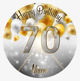 24 x 70TH HAPPY BIRTHDAY BLACK & DIAMOND EDIBLE CUPCAKE TOPPERS RICE PAPER 8384
