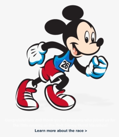 Marathon Mickey Mouse Running, HD Png Download, Transparent PNG