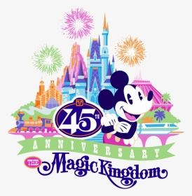 Magic Kingdom Clipart Image Stock Disney Magic Kingdom - 45th Magic Kingdom Anniversary, HD Png Download, Transparent PNG