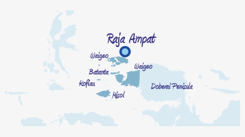 Transparent Indonesia Map Png - Raja Ampat Map, Png Download, Transparent PNG