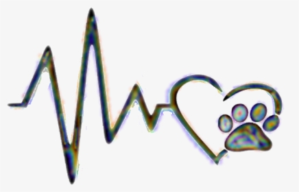 #heartbeat #pawprint #love #pet - Heart Beat Decal Sticker, HD Png Download, Transparent PNG