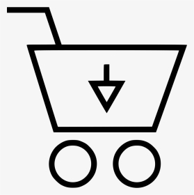 Arrow Down Cart - Black And White Nurse Clipart, HD Png Download, Transparent PNG