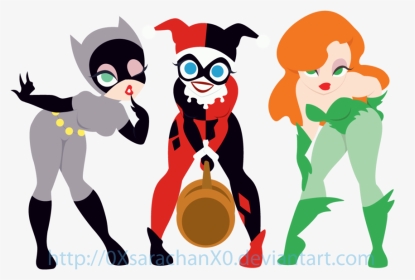 Batman, Harley Quinn, And Poison Ivy Image - Poison Ivy, HD Png Download, Transparent PNG