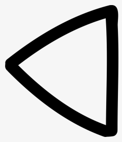 Left Arrow Hand Drawn Triangular Shape - Hand Drawn Triangle Png, Transparent Png, Transparent PNG
