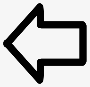 Arrow Pointing To Left Hand Drawn Outline - Arrow Pointing Left, HD Png Download, Transparent PNG