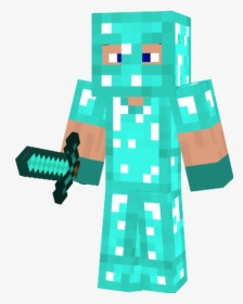 Minecraft Person With Diamond Armor, HD Png Download, Transparent PNG