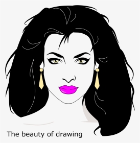Collection Of Free Drawing Face Beauty Download On - Patrick Nagel Png, Transparent Png, Transparent PNG