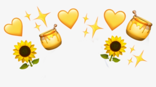Yellow Emoji Crown Edits - Yellow Emoji Crown, HD Png Download, Transparent PNG