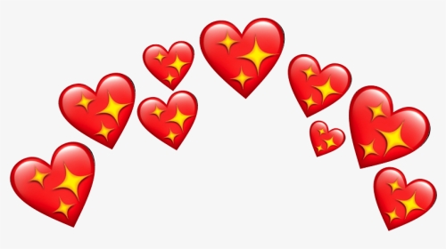 #heart #hearts #red #redheart #star #yellow #crown - Red Heart Crown Picsart, HD Png Download, Transparent PNG