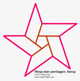 Six Point Ninja Star Clipart Vector Library Stock Draw - Many Triangles Are There In A Star, HD Png Download, Transparent PNG