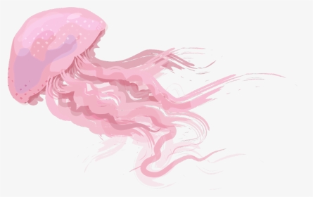#illustration #jellyfish #pastel #pink #ftestickers - Illustration, HD Png Download, Transparent PNG