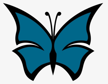 Butterfly 23 Color Colour Deep Sky Blue 4 Peace Xochi - Color Simple Butterfly Drawing, HD Png Download, Transparent PNG