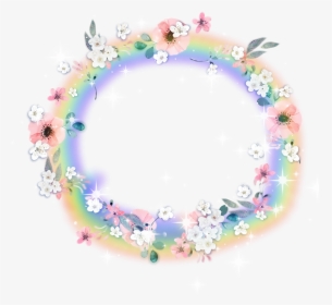 #circle #rainbow #floral #flowers #flowers #flowercircle - Circle, HD Png Download, Transparent PNG