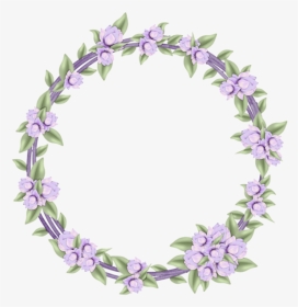 #flowers #circle #purple #stickers #garland #floral - Garland, HD Png Download, Transparent PNG