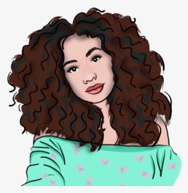 #girl #curlyhair #people - Illustration, HD Png Download, Transparent PNG