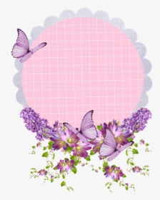 #frame #circle #tumblr #nature #aesthetic #flower #butterfly - Frame Background Bunga Vintage, HD Png Download, Transparent PNG