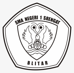 Jaguar School Logo Black And White - Logo Sman 1 Srengat, HD Png Download, Transparent PNG