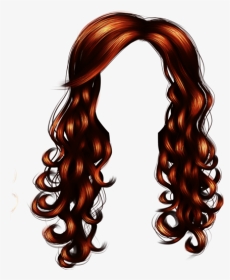 #brown #curly #wig #hair - Transparent Curly Hair Clipart, HD Png Download, Transparent PNG