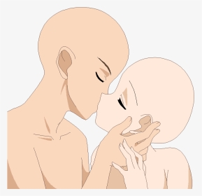 Drawing Kisses Boyfriend Huge Freebie Download For - Anime People Kissing Base, HD Png Download, Transparent PNG