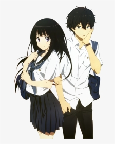 hugs #anime #couple #animecouple - Love Anime Cute Couple, HD Png Download  , Transparent Png Image - PNGitem