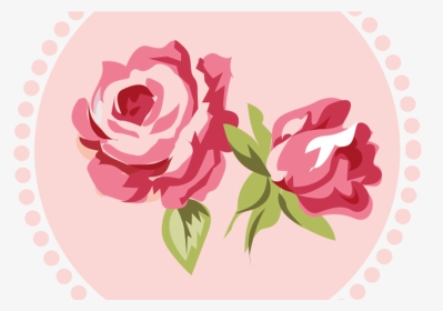 Pink Rose Clipart Shabby Chic Pencil And In Color Pink - Shabby Chic Roses Png, Transparent Png, Transparent PNG