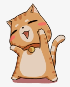 #kawaii #cute #overlay #png #cat #kitty #edit - Sumo Cat Line Sticker, Transparent Png, Transparent PNG