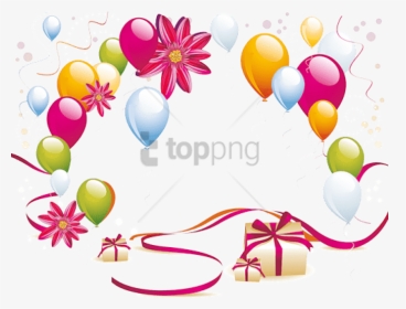 Free Png Gifts And Balloons Png Image With Transparent - Background Design With Balloons, Png Download, Transparent PNG