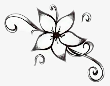 # Flowers# #black And White - Beginner Easy Drawing Flowers, HD Png Download, Transparent PNG
