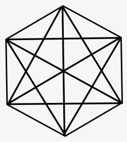 #shape #geometric - Regular Hexagon 9 Diagonals, HD Png Download, Transparent PNG