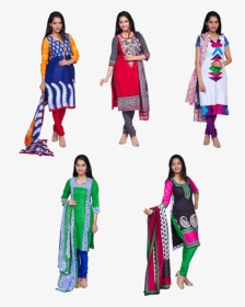 Attractive 5 Set Unstitched Chudidhar - Shopping Zone Churidar Set Today Offer, HD Png Download, Transparent PNG