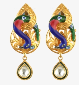 Lalitha Jewellery Gold Earrings Collections - Lalitha Jewellery Stone Earrings, HD Png Download, Transparent PNG