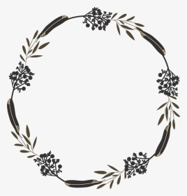 #aesthetic #round #blackandwhite #freetoedit #귀여운 #可愛い - Transparent Background Wreath Black And White Clipart, HD Png Download, Transparent PNG