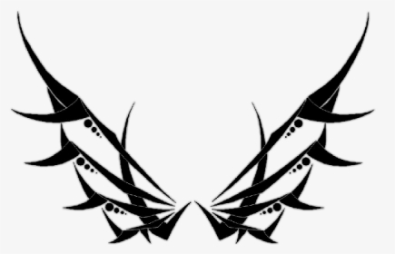 #wings #black #tattoo #design #tribal #cool #awesome, HD Png Download, Transparent PNG