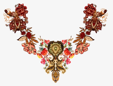 Vector Jwellery Neck - Floral Design, HD Png Download, Transparent PNG