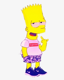 #fuckyou #supreme #bartsimpson - Bart Simpson Sticker Fuck You, HD Png Download, Transparent PNG