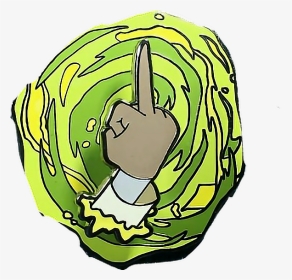 #fuck You #finger #rick And Morty #rickandmorty - Rick And Morty Pickle Rick Pin, HD Png Download, Transparent PNG